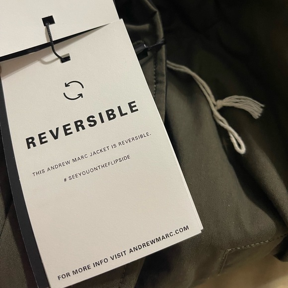 ANDREW MARC REVERSIBLE PARKA COAT QUILTED HOODED WENONAH WOMEN GREEN/BLACK SMALL - Picture 16 of 16